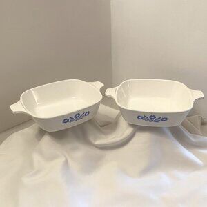 Vintage CorningWare Set of 2 Petite Pans P-41 Blue Cornflower